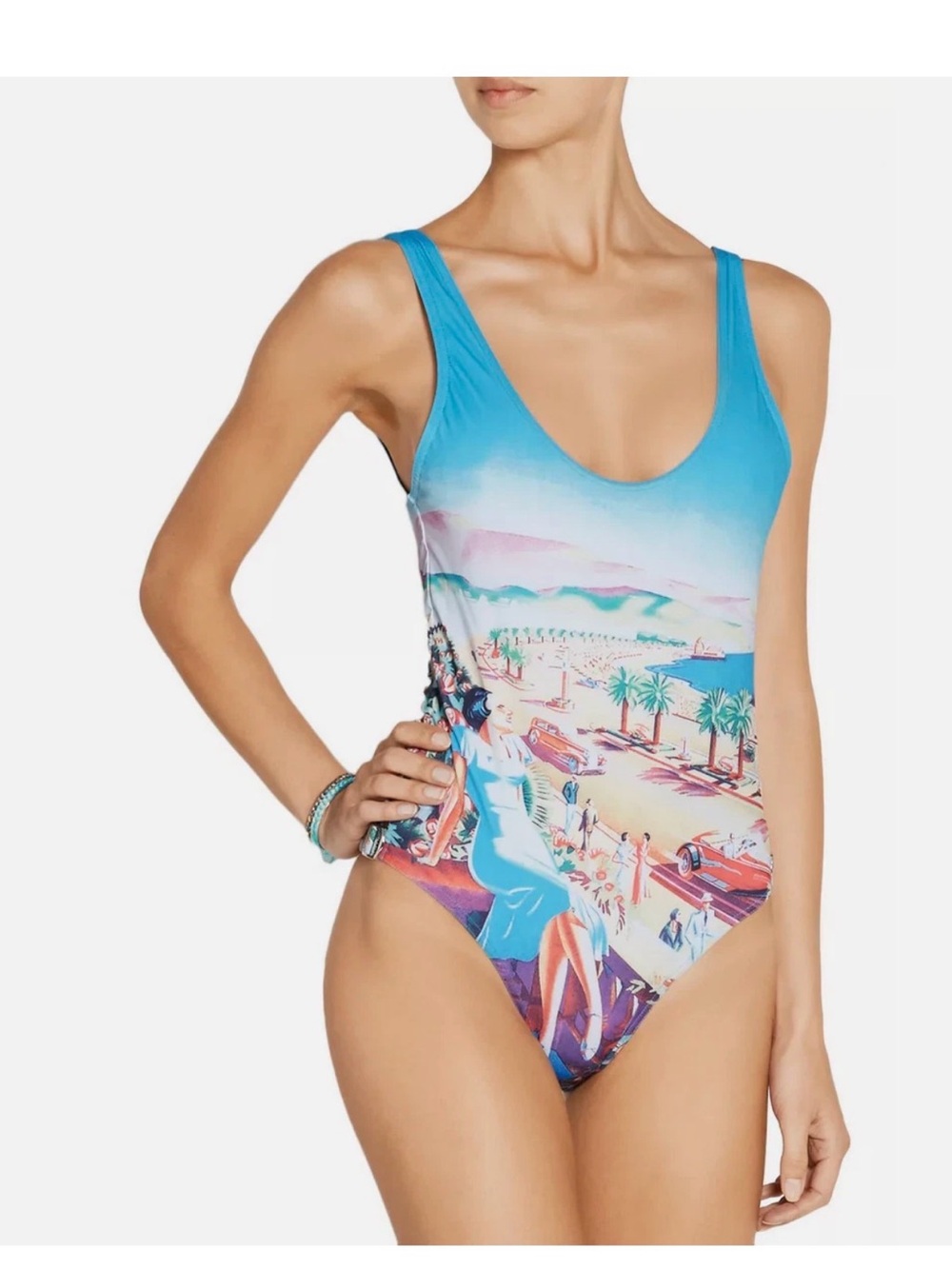 NWT ORLEBAR BROWN ALMADA TRAVELLE SWIMSUIT in 'NICE' pattern one piece Size 6
